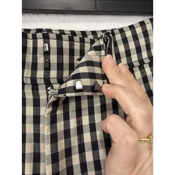 Everlane The Draper Pleated Pant In Buttersmooth Color Checkered Size 2S - Picture 5 of 14